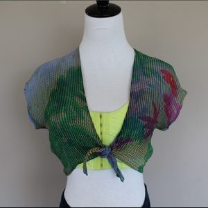 Moschino Sheer-Reversible Crop Top CA